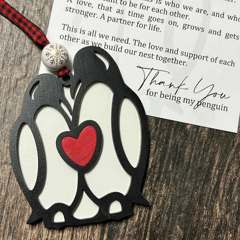 Penguin Ornament Spouse Anniversary Gift