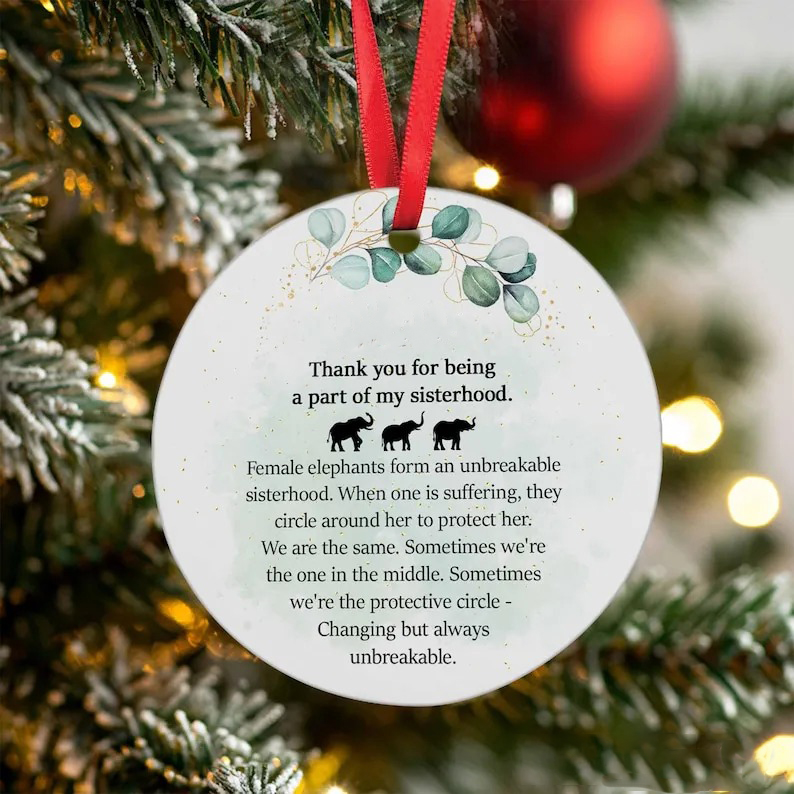 🔥HOT SALE 49% OFF - 🐘Sisterhood Elephant Ornament Gift