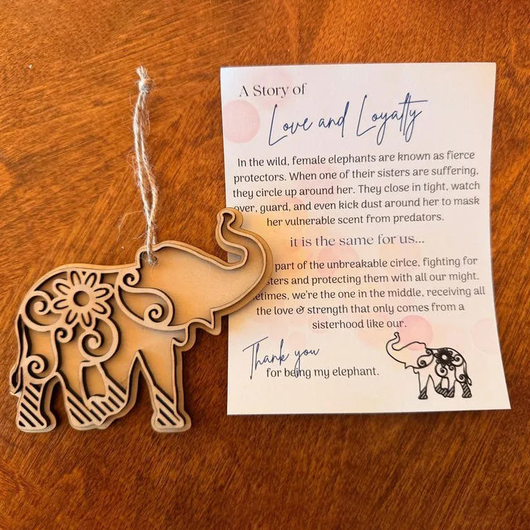 Elephant Friendship Ornament - Sisterhood Ornament