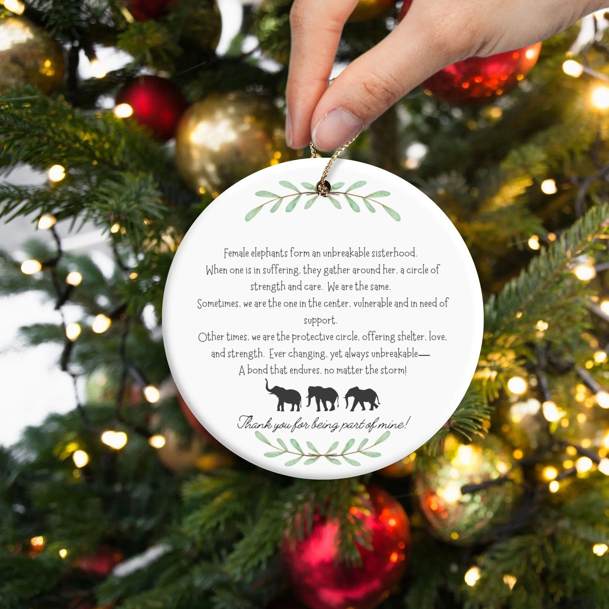 Eternal Sisterhood elephant Ornament