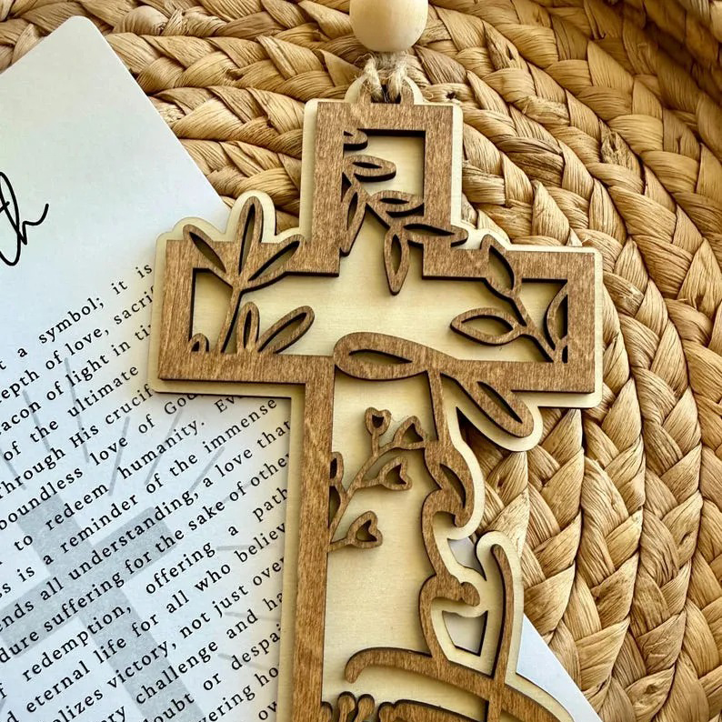 Faith Cross Story Card Ornament