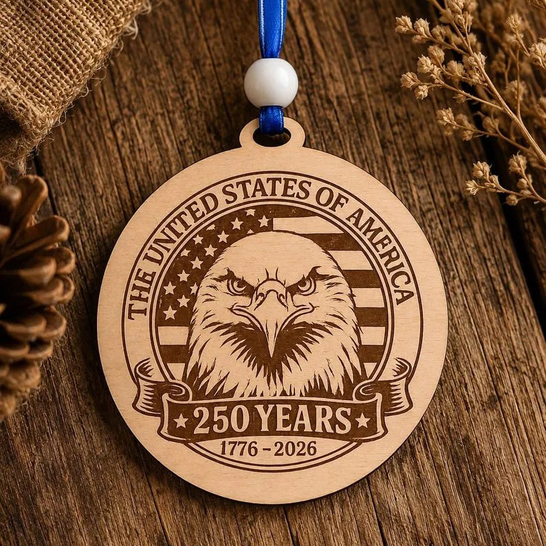 250th Anniversary Wooden Ornament (1776-2026)