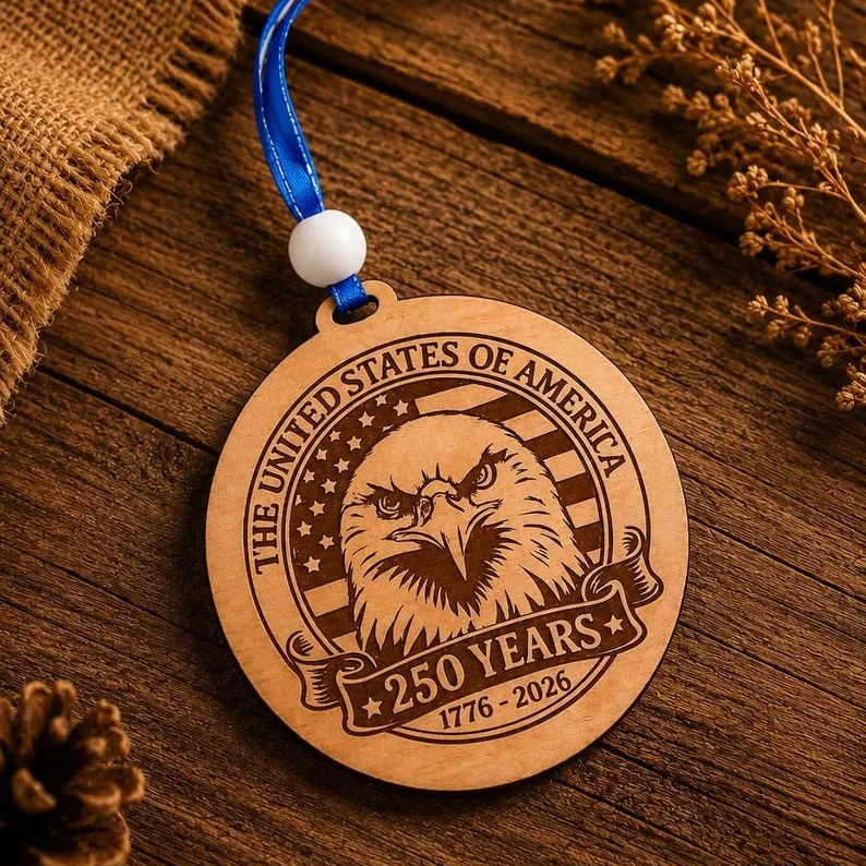 250th Anniversary Wooden Ornament (1776-2026)