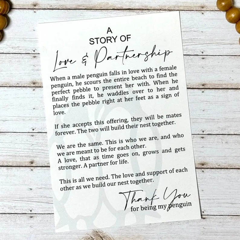 Penguin Ornament Spouse Anniversary Gift