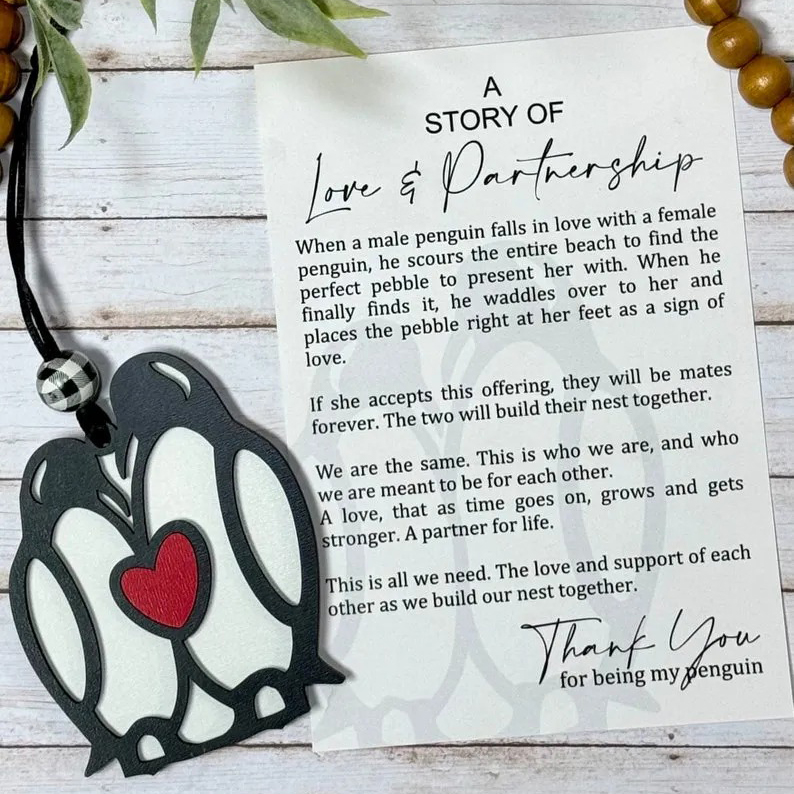 Penguin Ornament Spouse Anniversary Gift