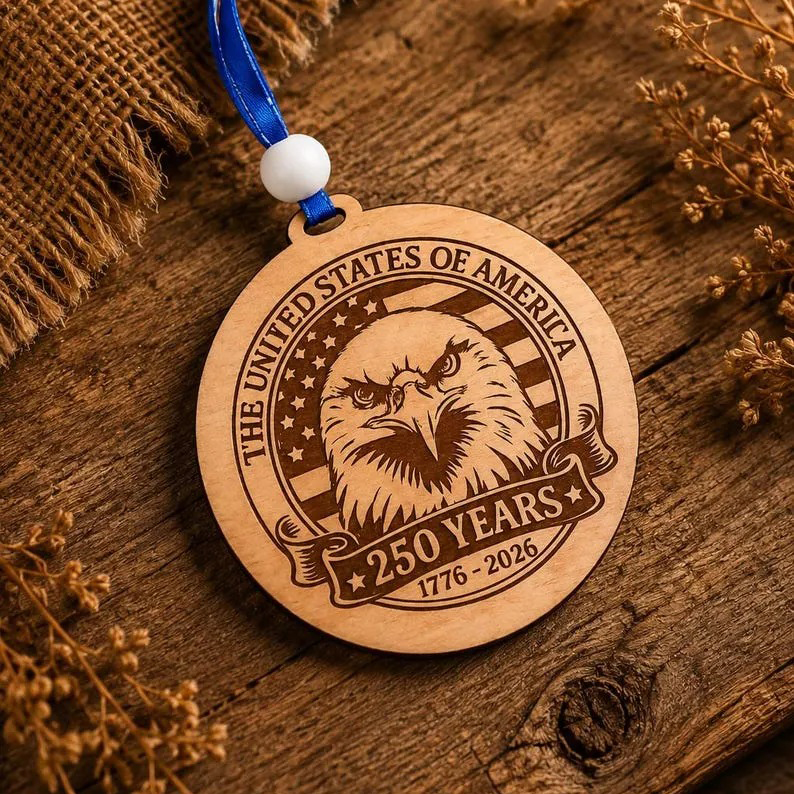 250th Anniversary Wooden Ornament (1776-2026)