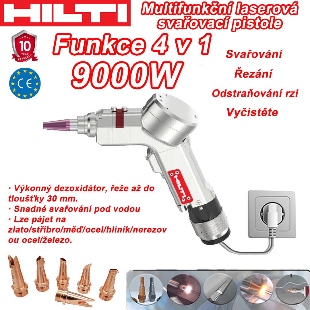 Multifunkční laserová svařovací pistole Hilti 9000W