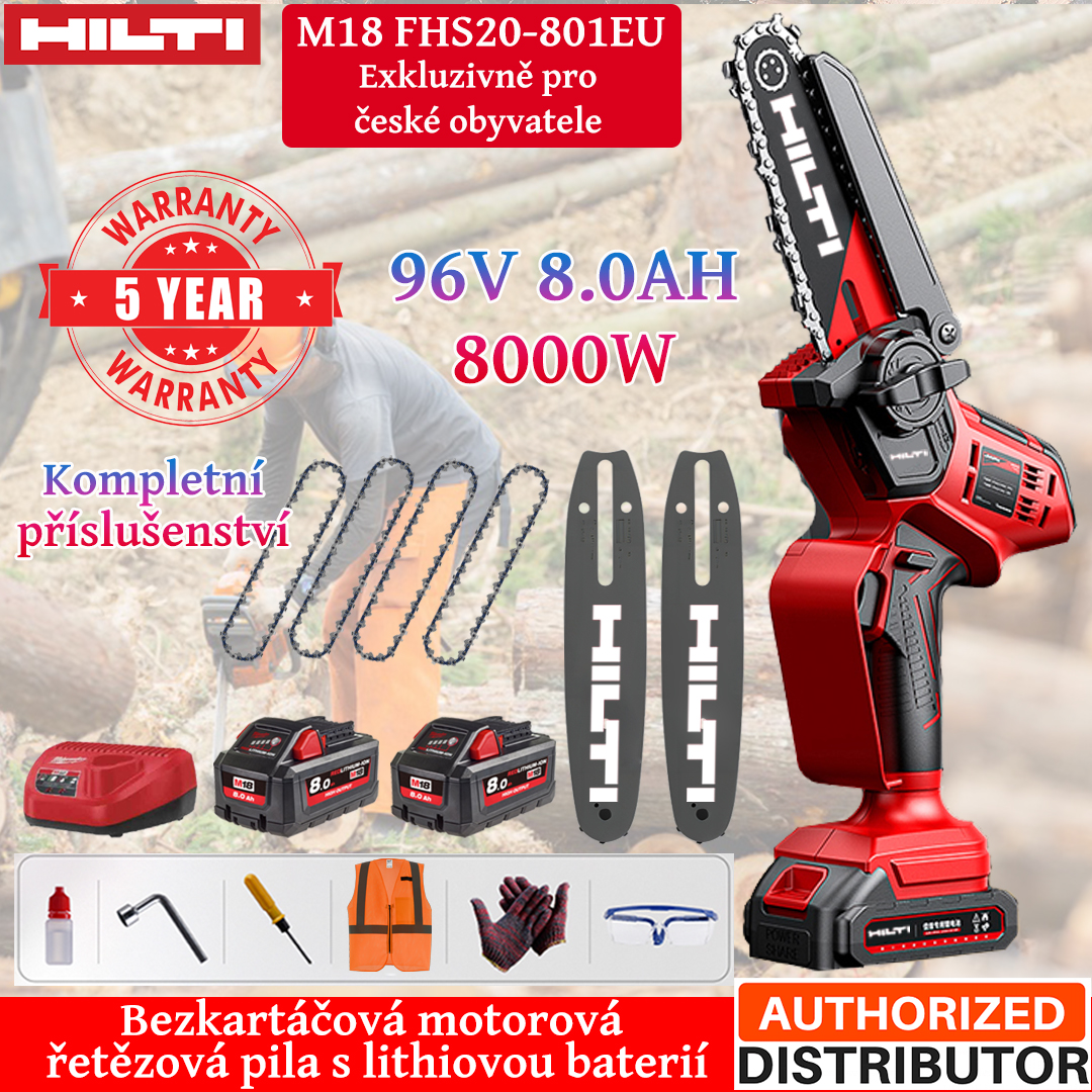 Přenosná dobíjecí lithiová elektrická řetězová pila Hilti
