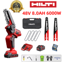 8palcový výkon 6000W lithiová řetězová pila + 48V 8,0Ah baterie *1 + nabíječka + vodicí deska *2 + řetěz *4 + schránka na nářadí + mazivo + brýle