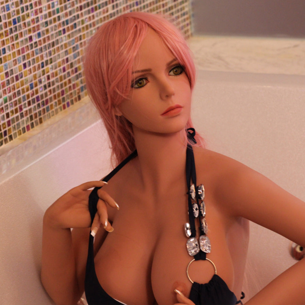 Avah - 5ft 2(158cm) Gorgeous Ultra realistic TPE Sex Doll With Pink Hair (In Stock US)