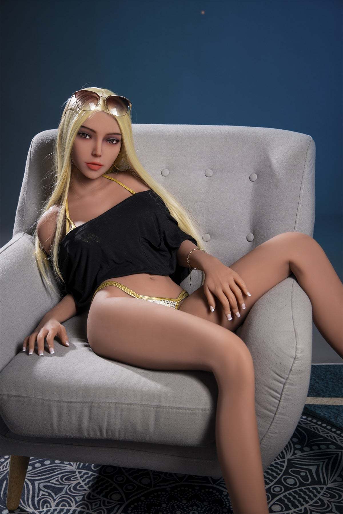 Indiana - 5ft3(161cm) Ultra Real-Feel Skin Sex Doll With Blonde Straight Hair