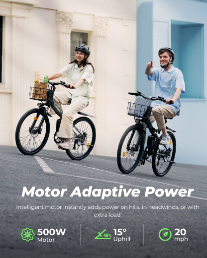 M40 Folding 500W Electric Bike for Adults with Basket