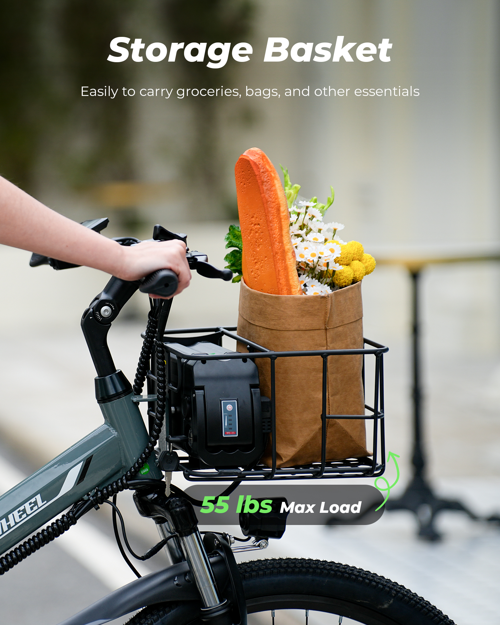 M40 Folding 500W Electric Bike for Adults with Basket