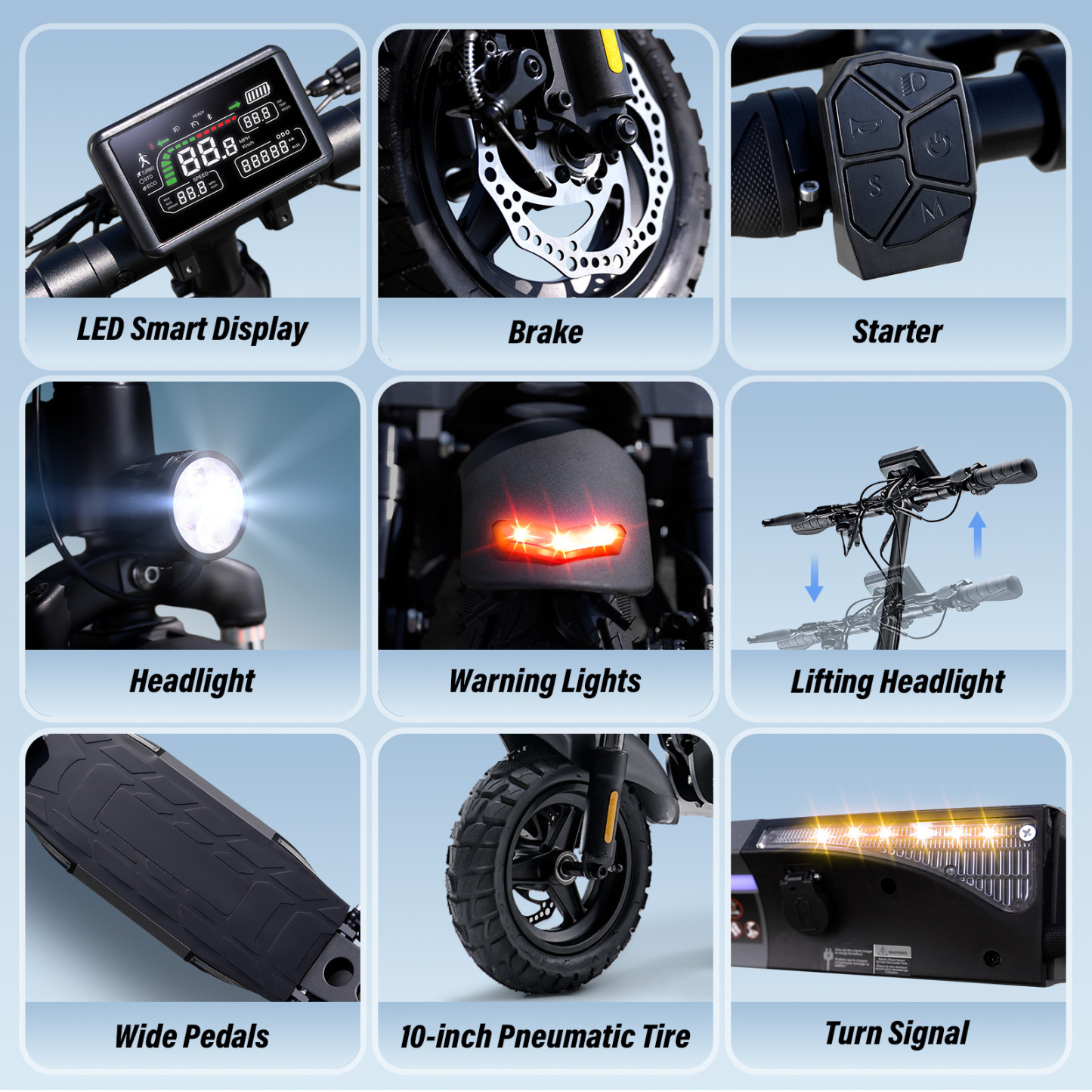 W9 Off-Road Electric Scooter Adults 1000W Motor