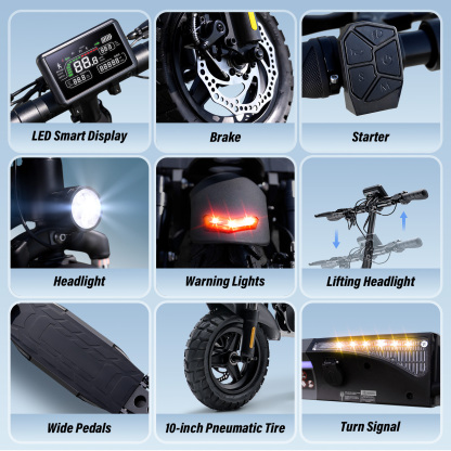 W9 Off-Road Electric Scooter Adults 1000W Motor
