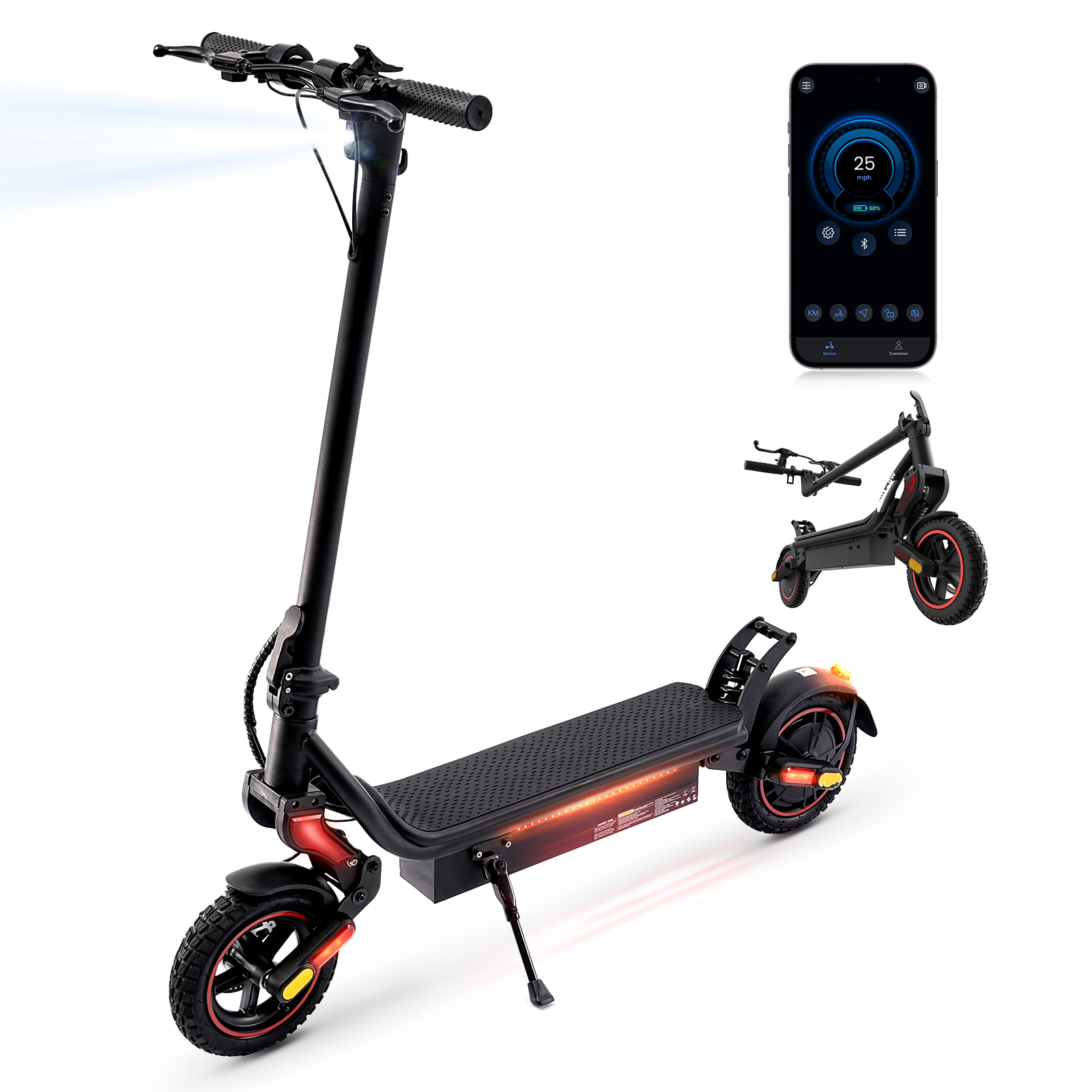 W8Pro Off-Road Tires Electric Scooter 1000W Motor 