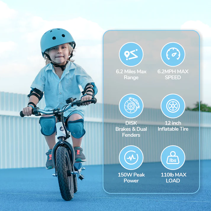 isinwheel SK12 Electric Bike for Kids