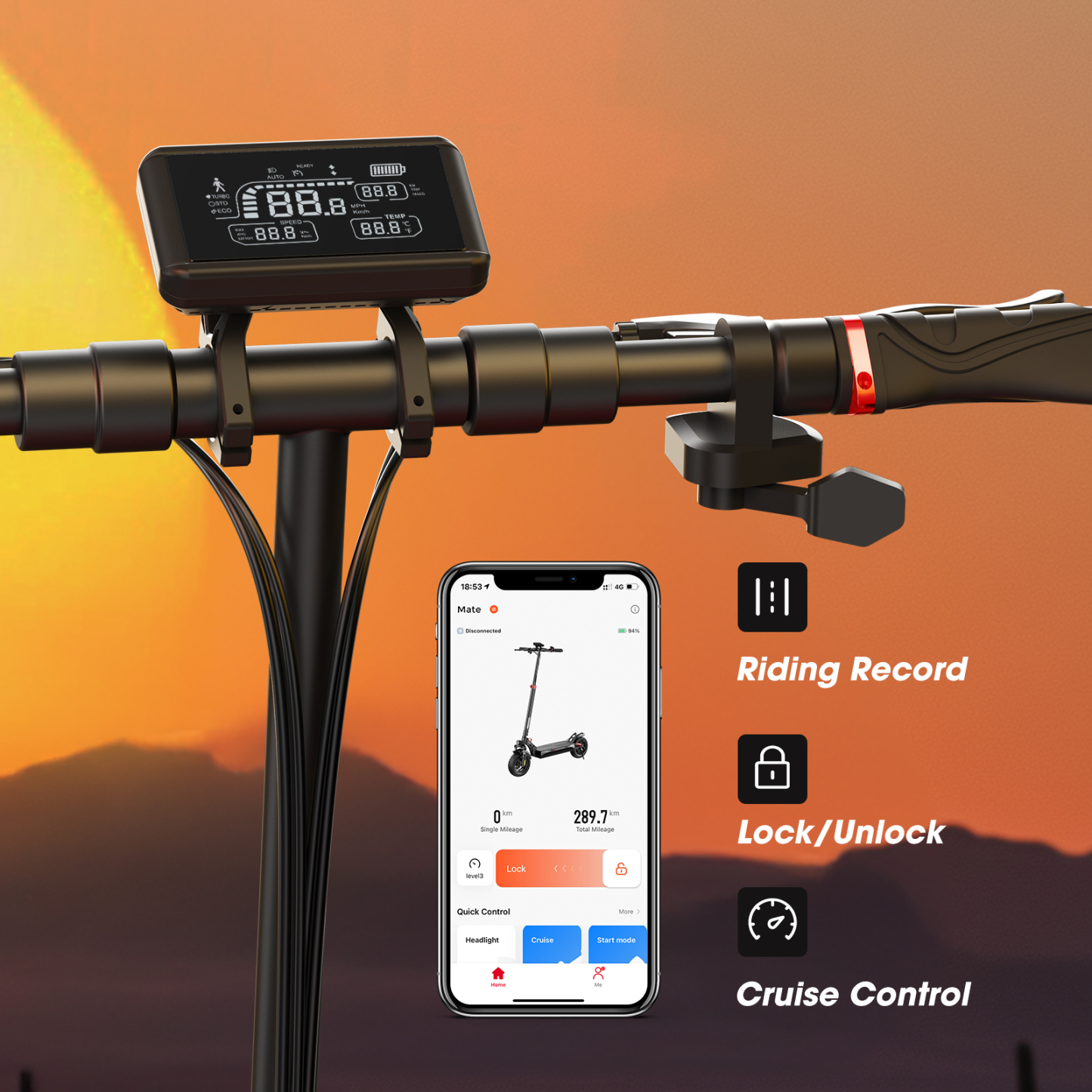 800W off road electric scooter