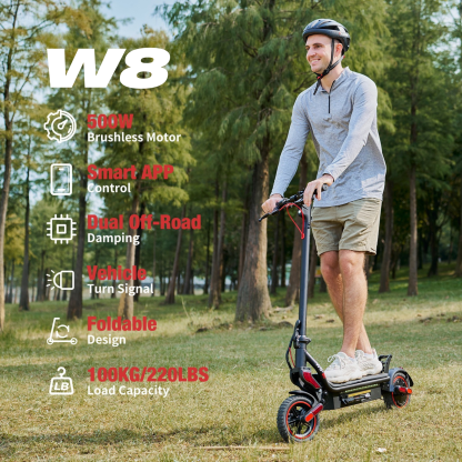 W8 500W Off-Road Tires Electric Scooter