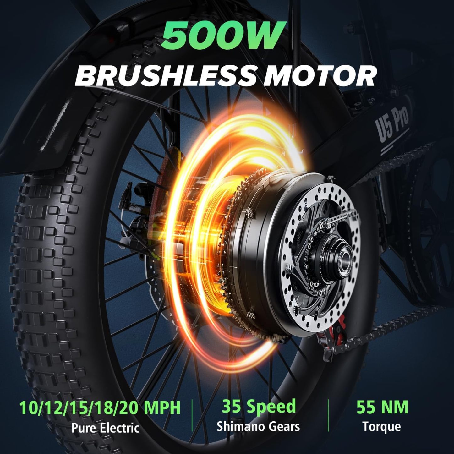 U5 Pro 800W Motor Folding Electric Bike for Adults