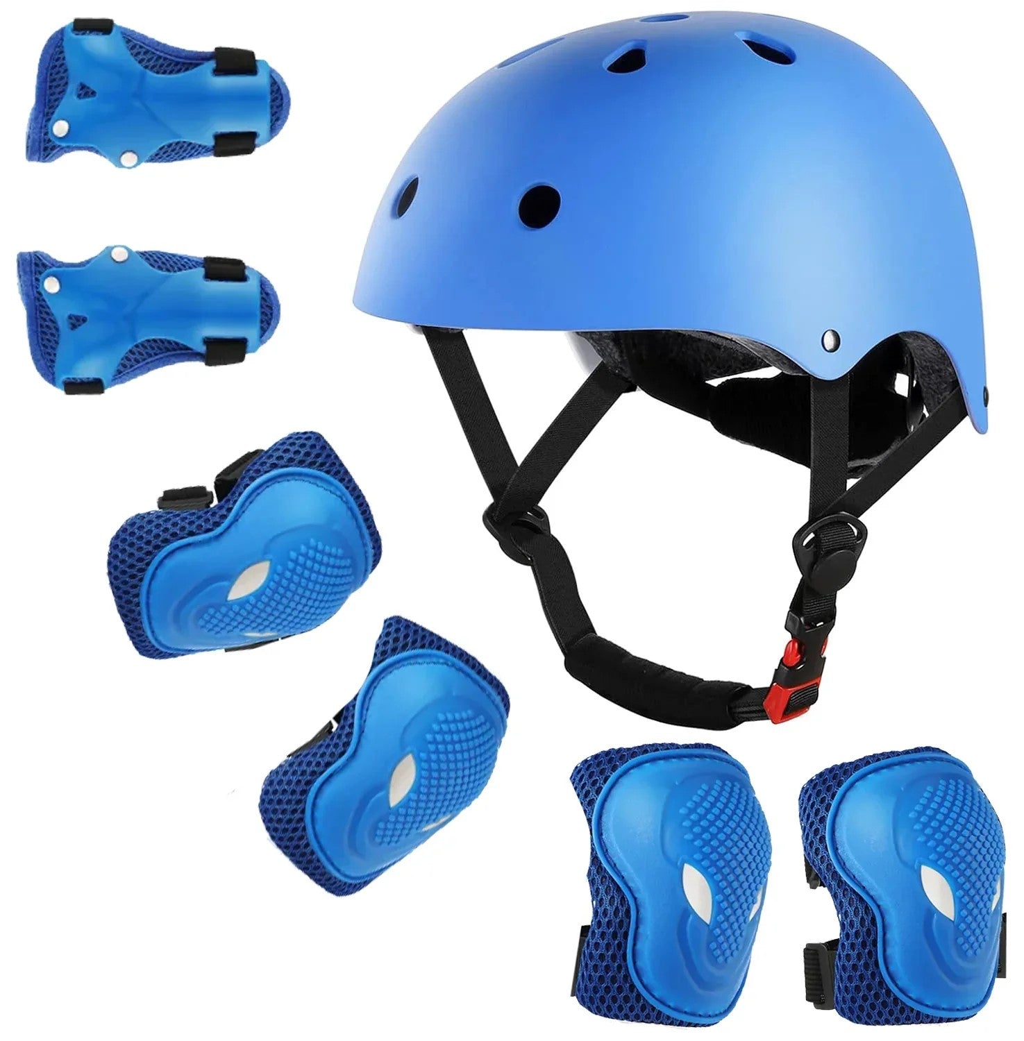 Kids Bike Helmet Set Skateboard Knee Pads Wrist Guards
