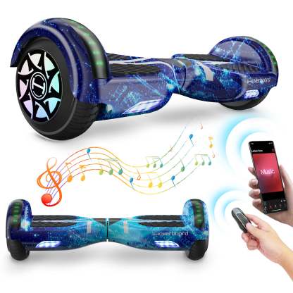 H4 Blue Bluetooth Hoverboard with seat 6.5"