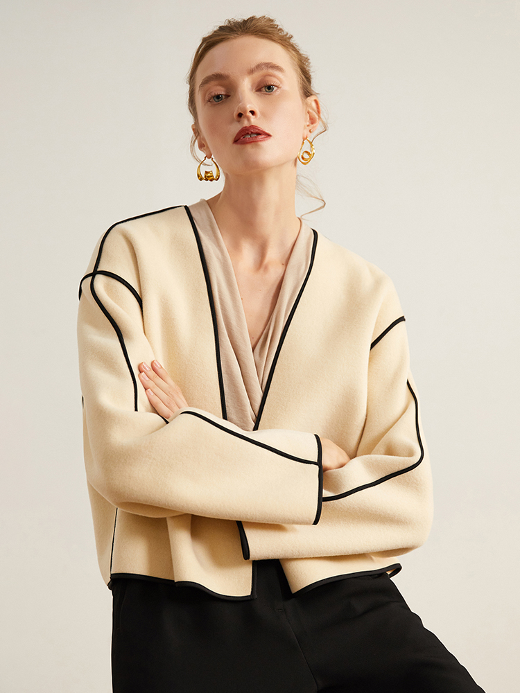 清新减龄鹅黄色外套 宽松百搭温柔风外搭