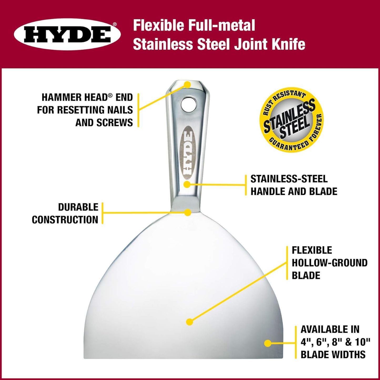 Hyde Flex Full-Metal Stainless Joint Knife