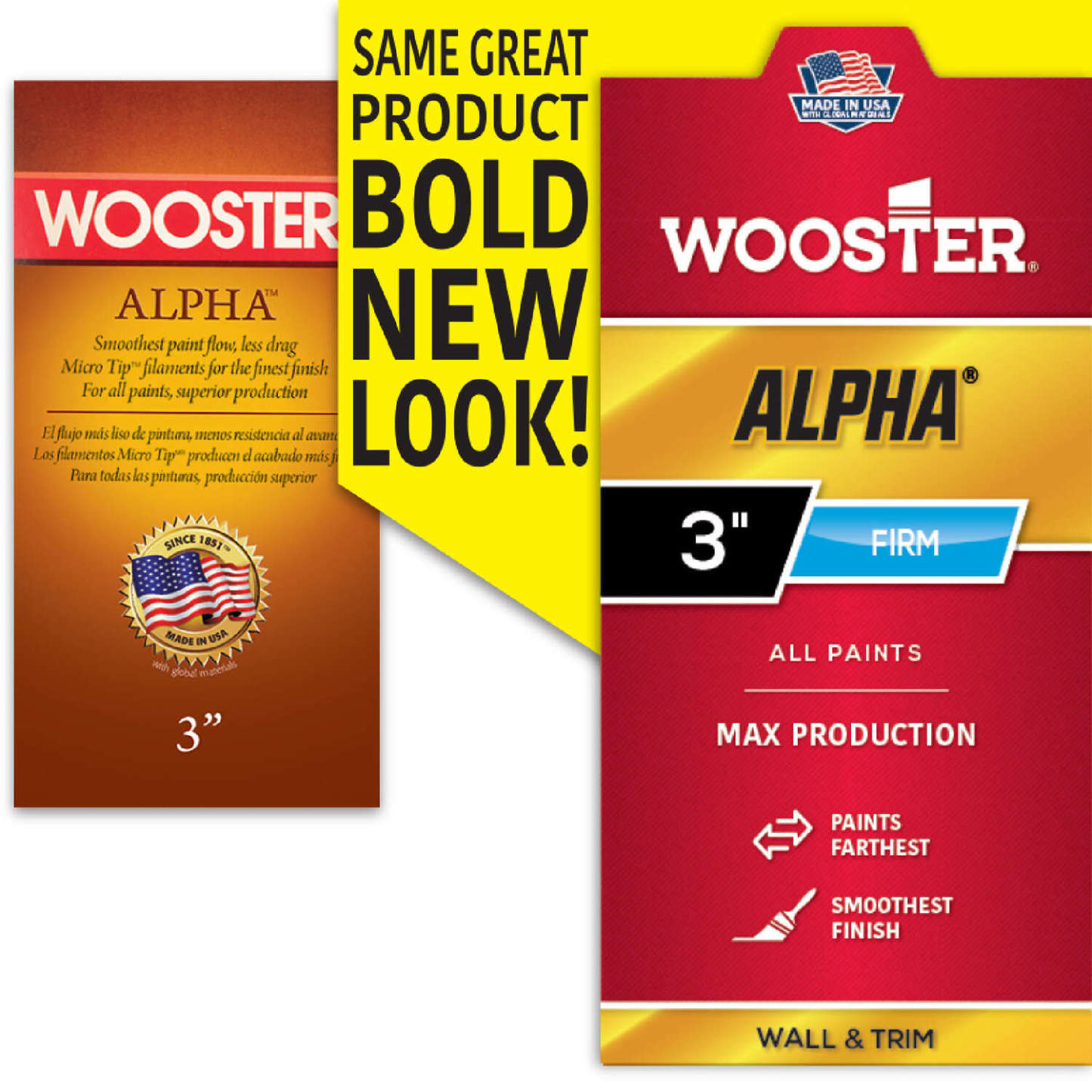 Wooster Alpha 2" - 3" Angle Sash Brush and Thin Angle Sash Brush