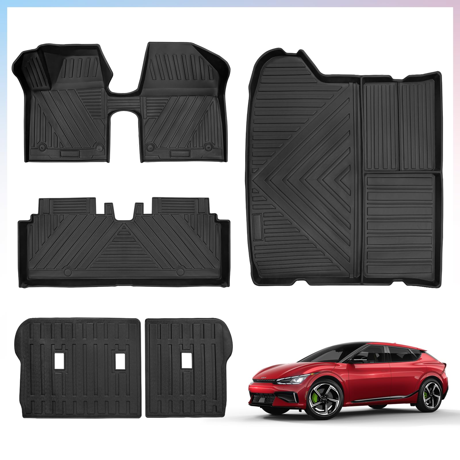 Vanseno Cargo Mat Compatible with 2024 Toyota Grand Highlander Trunk Liners  Rear Cargo Liner Trunk Mat for Toyota Grand Highlander Accessories 3D