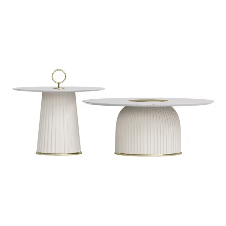 High Quality Luxury Design Living Room Plastic Pvc Round Coffee Table