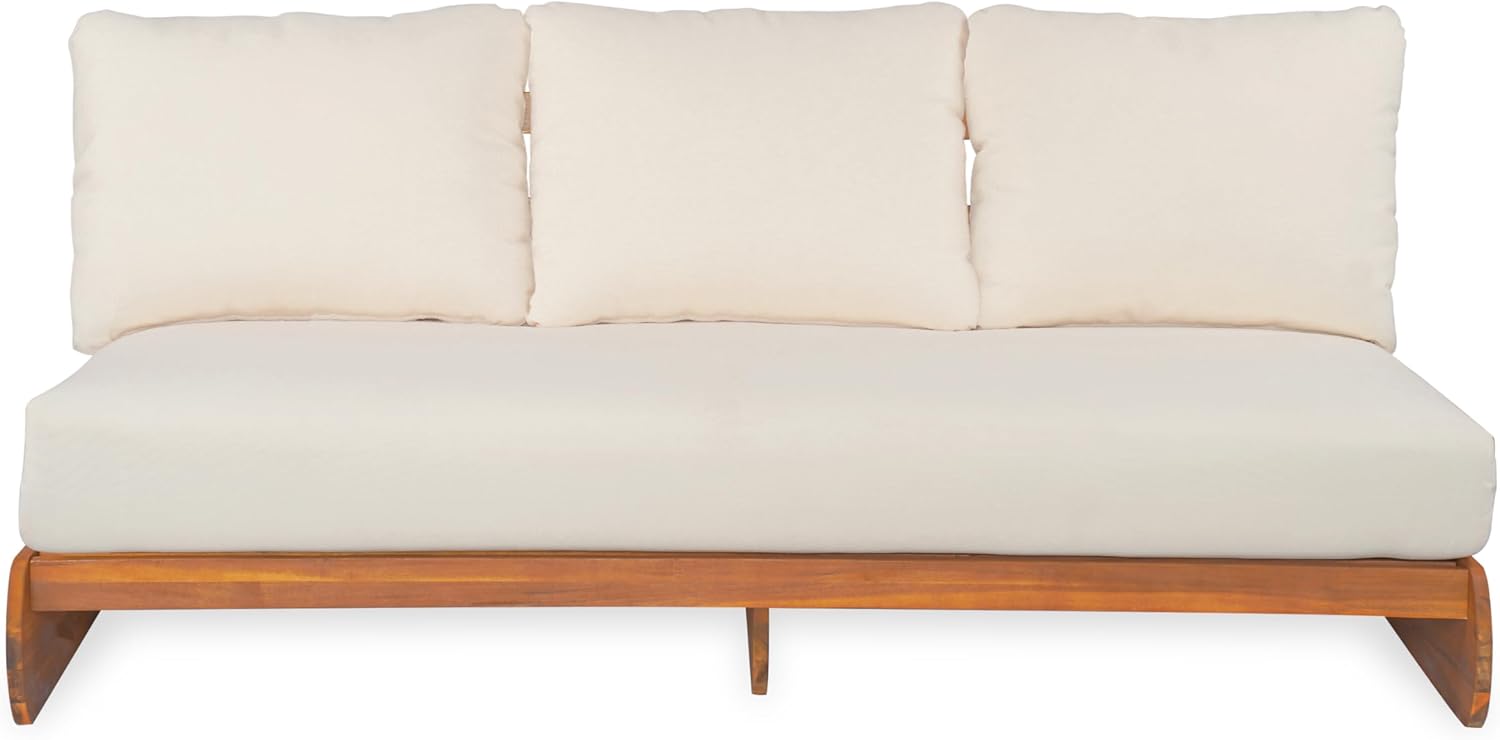 All Weather Conversation Sectional Sofa Set with 3 Seater Sofa and 2 Club Chairs, Low-Profile 5 Seater Design