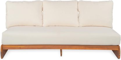 All Weather Conversation Sectional Sofa Set with 3 Seater Sofa and 2 Club Chairs, Low-Profile 5 Seater Design