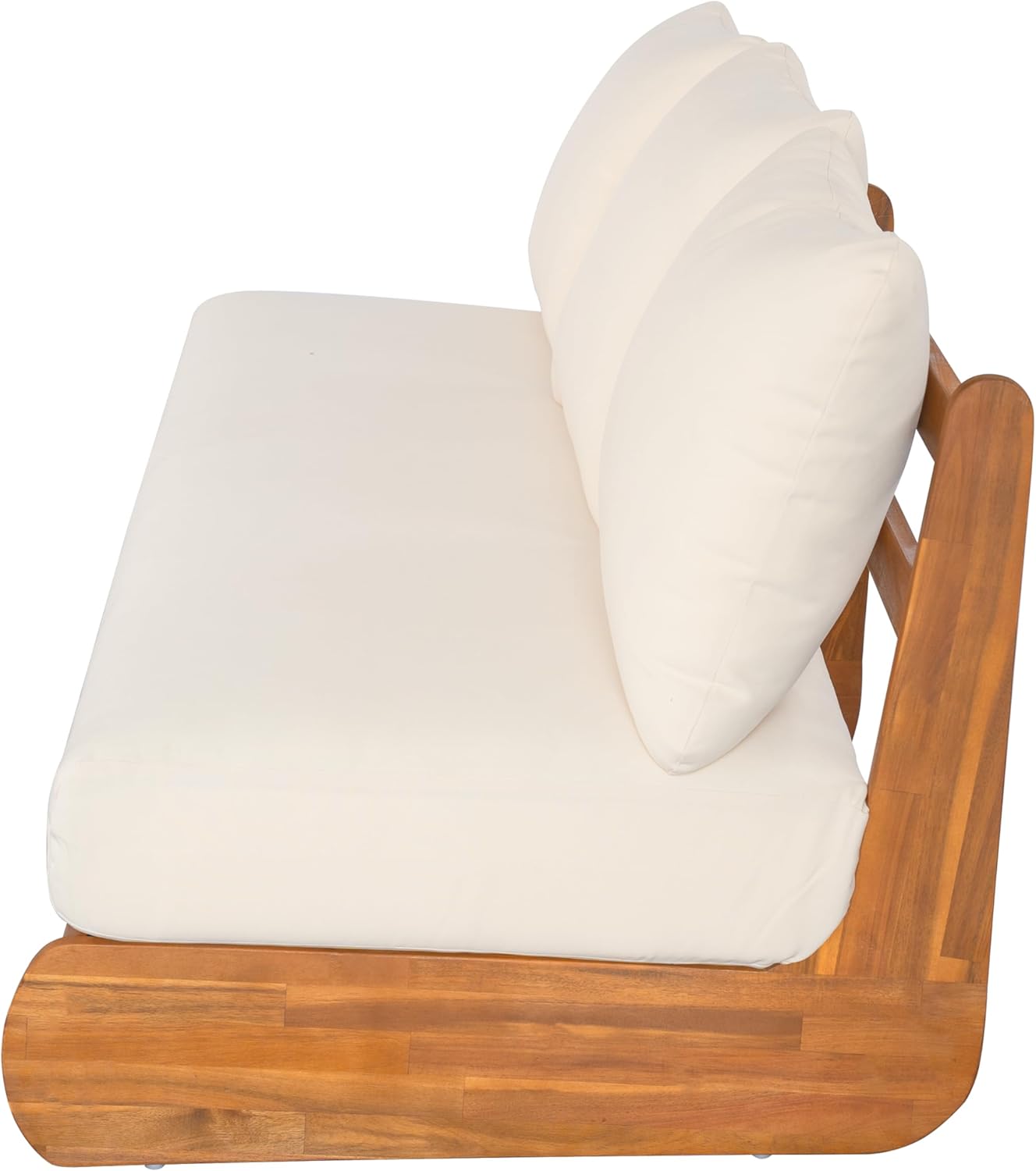 All Weather Conversation Sectional Sofa Set with 3 Seater Sofa and 2 Club Chairs, Low-Profile 5 Seater Design