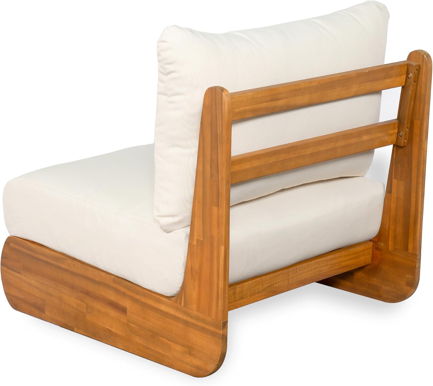 All Weather Conversation Sectional Sofa Set with 3 Seater Sofa and 2 Club Chairs, Low-Profile 5 Seater Design