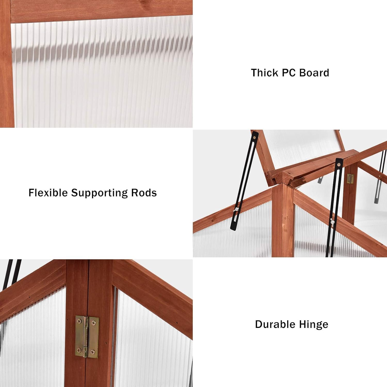 Cold Frame Greenhouse, Small Greenhouse with Foldable Transparent Top, Adjustable Stays & Easy Installation, Portable Mini Greenhouse for Indoor Outdoor Garden