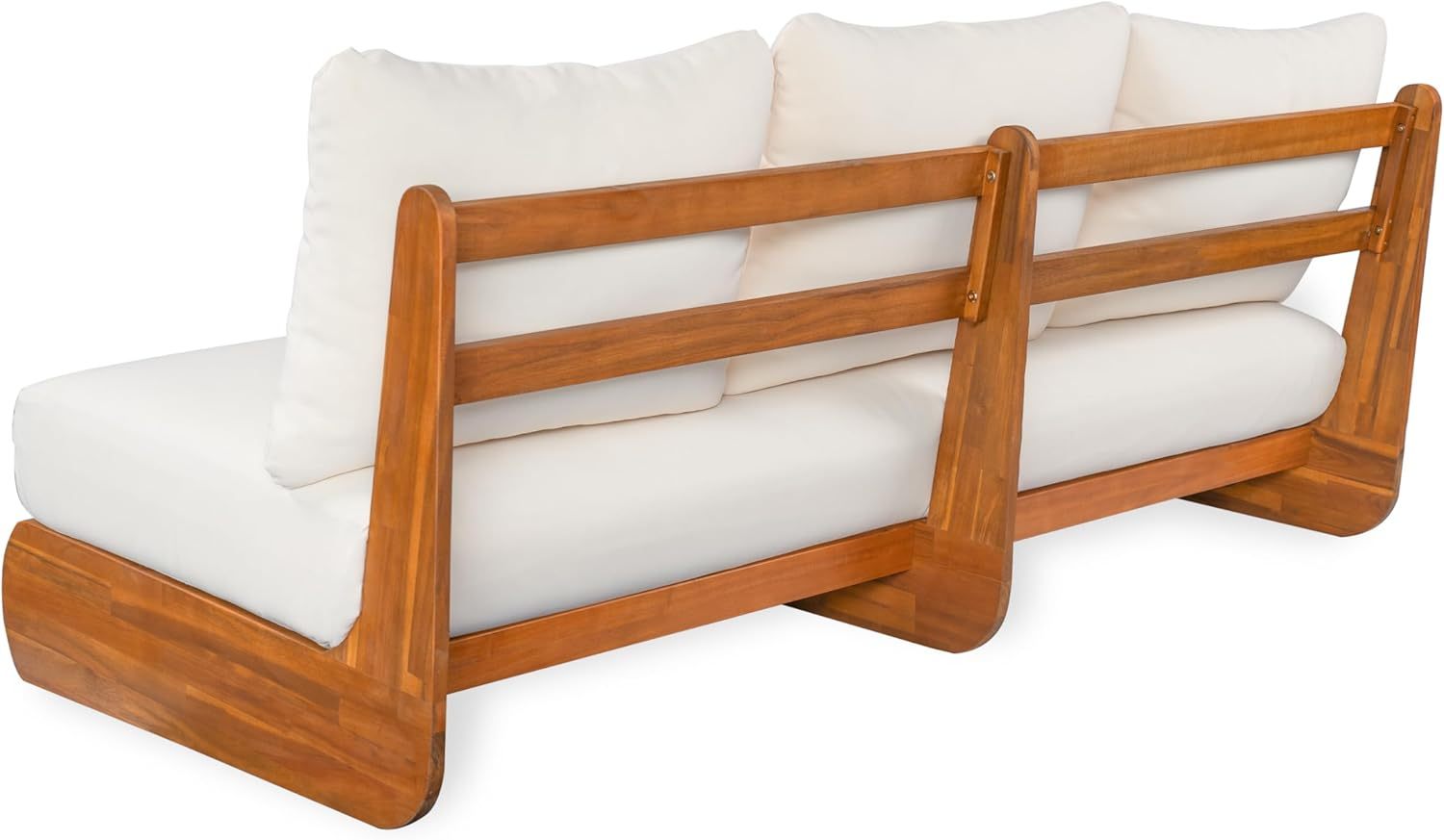 All Weather Conversation Sectional Sofa Set with 3 Seater Sofa and 2 Club Chairs, Low-Profile 5 Seater Design