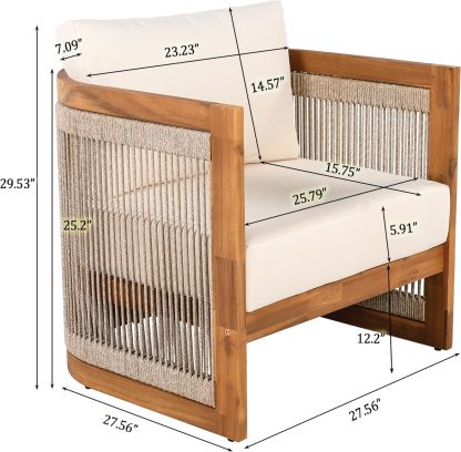 4-Piece Patio Conversation Set, All Weather Sectional Sofa Set w/ 2 Chairs, Loveseat & Table Premium