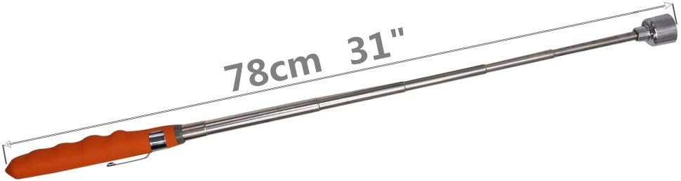 Telescoping Magnetic Pick Up Tool Extendable 31" 20 lb Telescopic Magnet Stick Useful for Hard-to-Reach