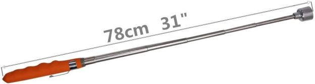 Telescoping Magnetic Pick Up Tool Extendable 31" 20 lb Telescopic Magnet Stick Useful for Hard-to-Reach