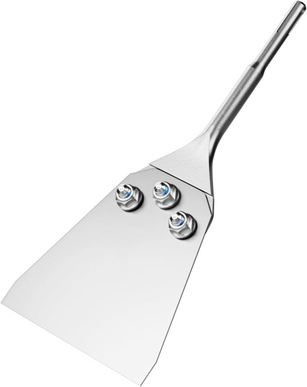 11 Inch Long SDS Plus Shank Floor Scraper, 5 Inch Wide 40 Cr Thin-Set Scaling Chisel, Removal Tools for Thin-Set Mortar Tile Adhesive