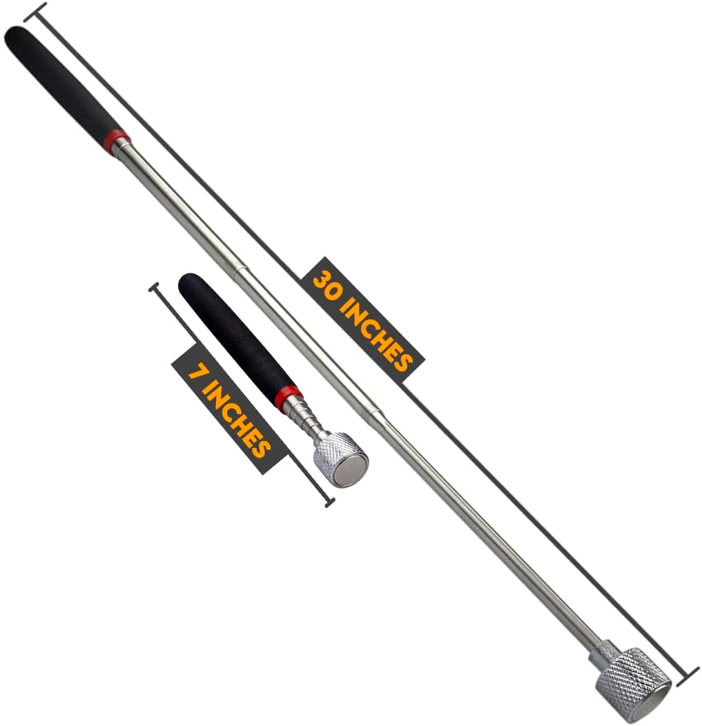 30-inch Telescoping Magnetic Pick-Up Tool, Extendable Magnetic Wand Pickup Tool for Mechanics, Household, Office & Industry