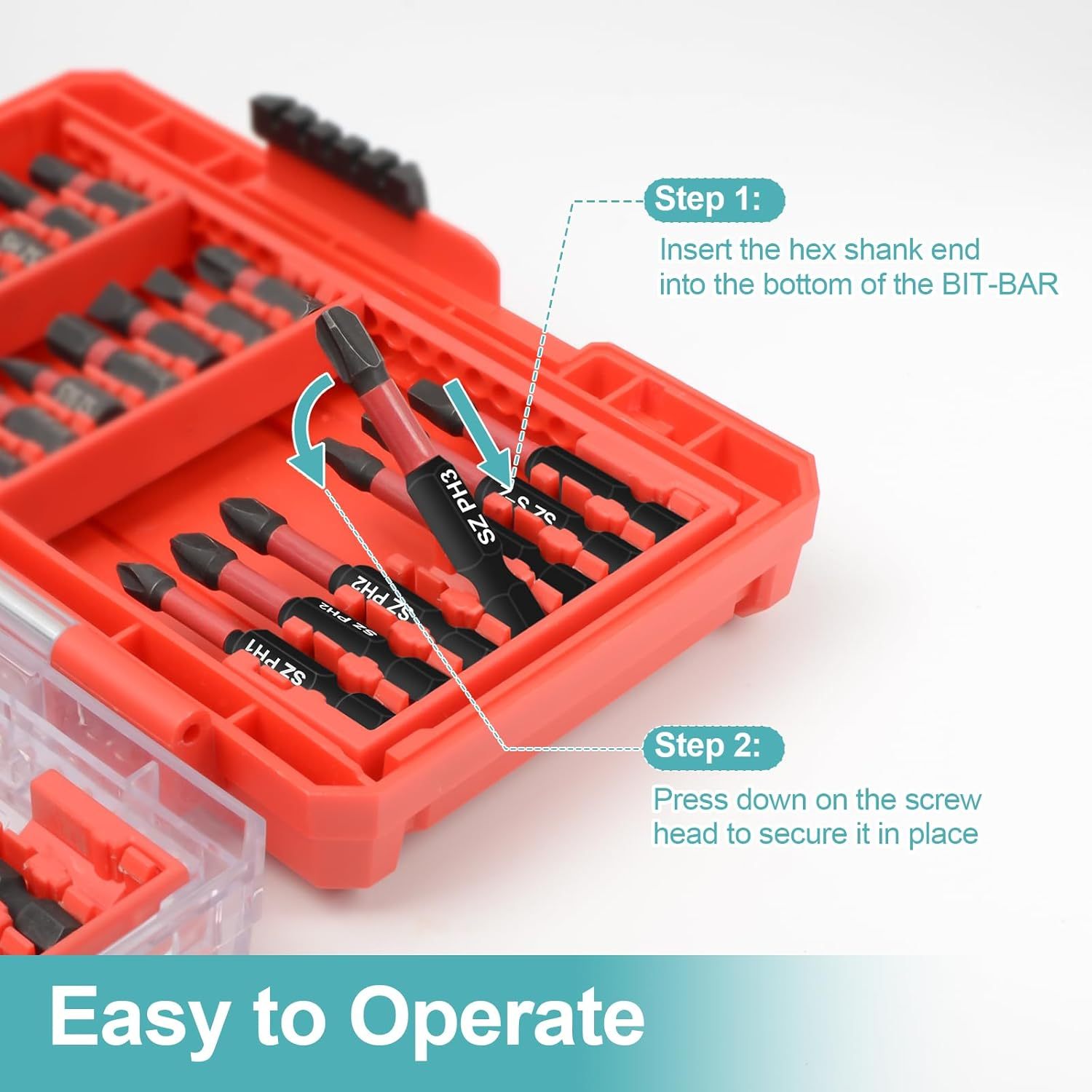 35Pcs Screwdriver Bits Set S2 Steel Screwdriver Impact Kit With a Storage Case