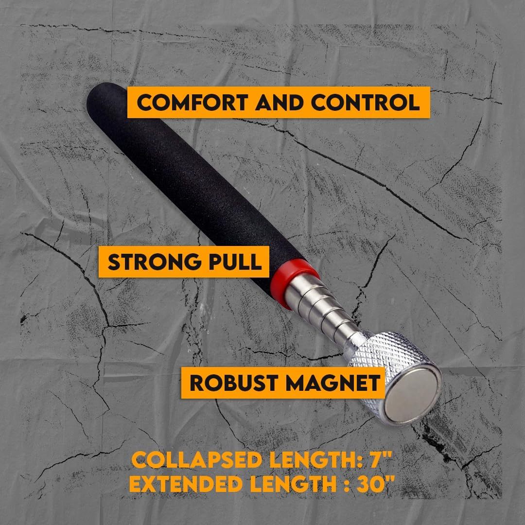 30-inch Telescoping Magnetic Pick-Up Tool, Extendable Magnetic Wand Pickup Tool for Mechanics, Household, Office & Industry