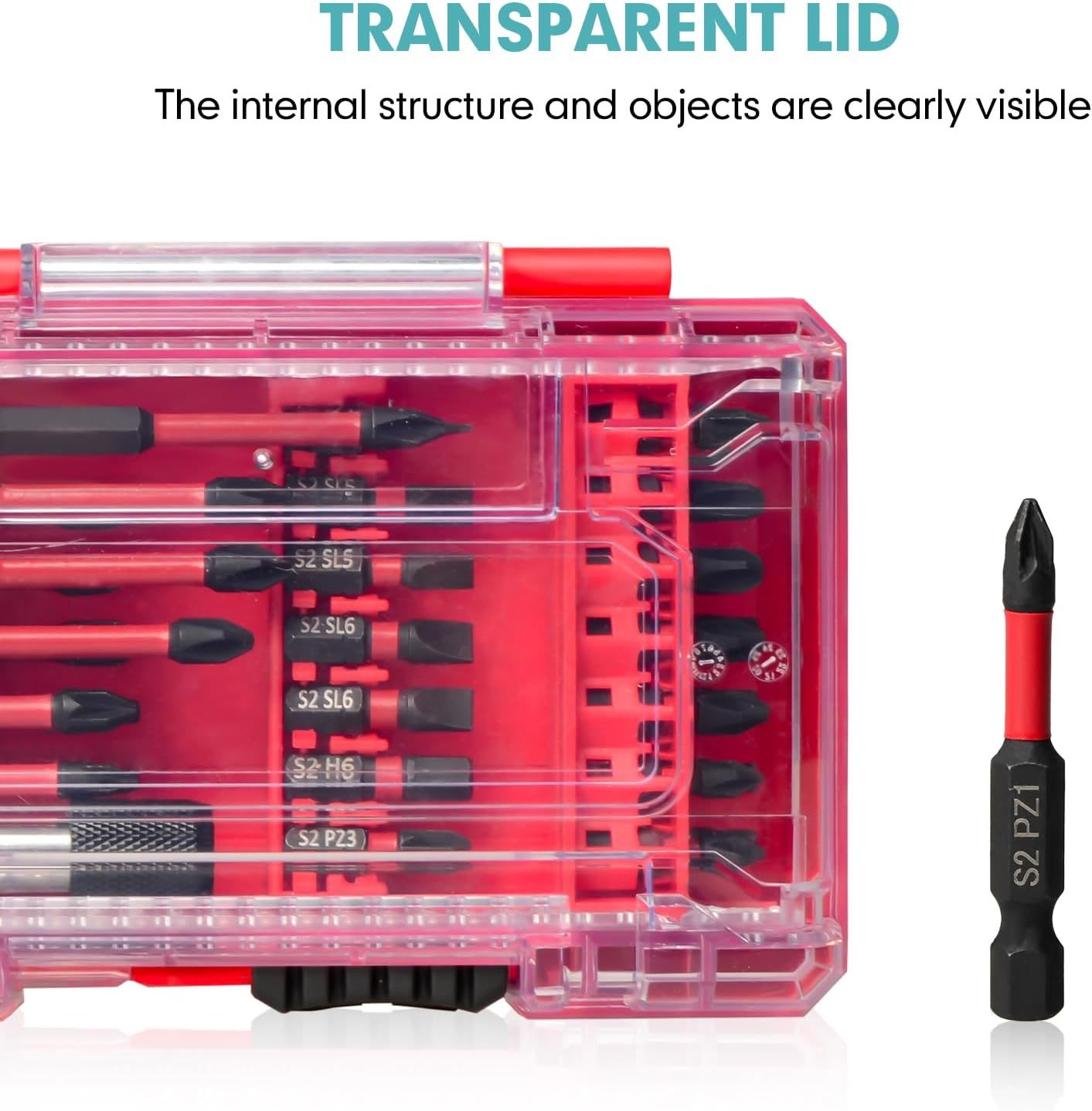 35Pcs Screwdriver Bits Set S2 Steel Screwdriver Impact Kit With a Storage Case