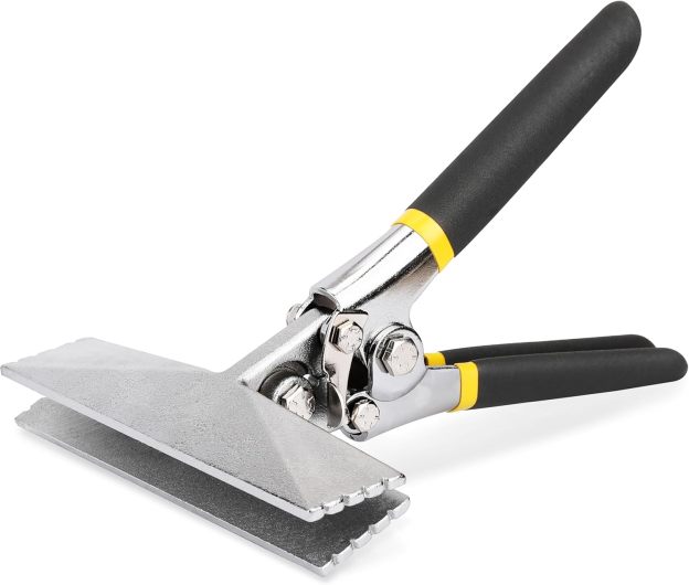 6 Inch Straight Jaw Sheet Bender Tools for Flattening Metal, Bending Pliers with Double Dipped Cushion Handle