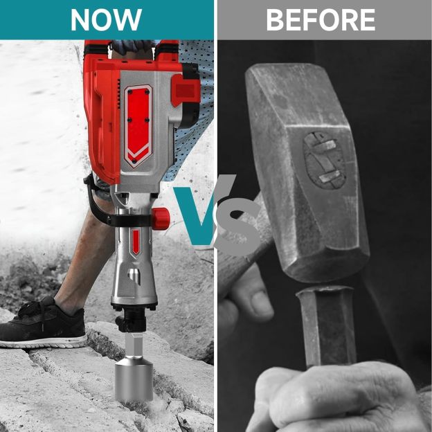 65A Shank T-Post Driver, 2 Inch Diameter Head, 8-2/3 Inches Long Ground Rod Driver, 40Cr Post Adapter, Ideal for Driving T Posts, Fence Posts and Ground Rods