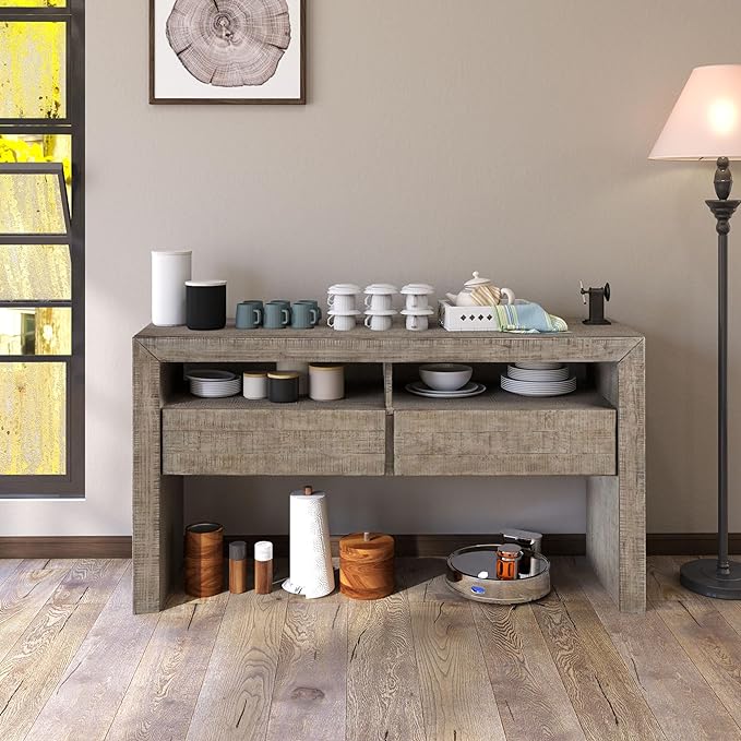 Farmhouse Console Table with Drawer for Entryway