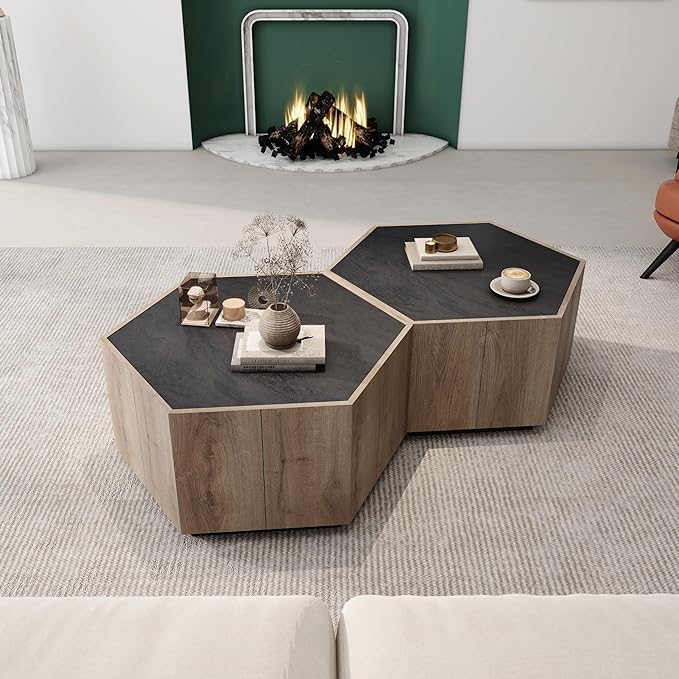 Round Coffee Table, Wood Coffee Tables for Living Room