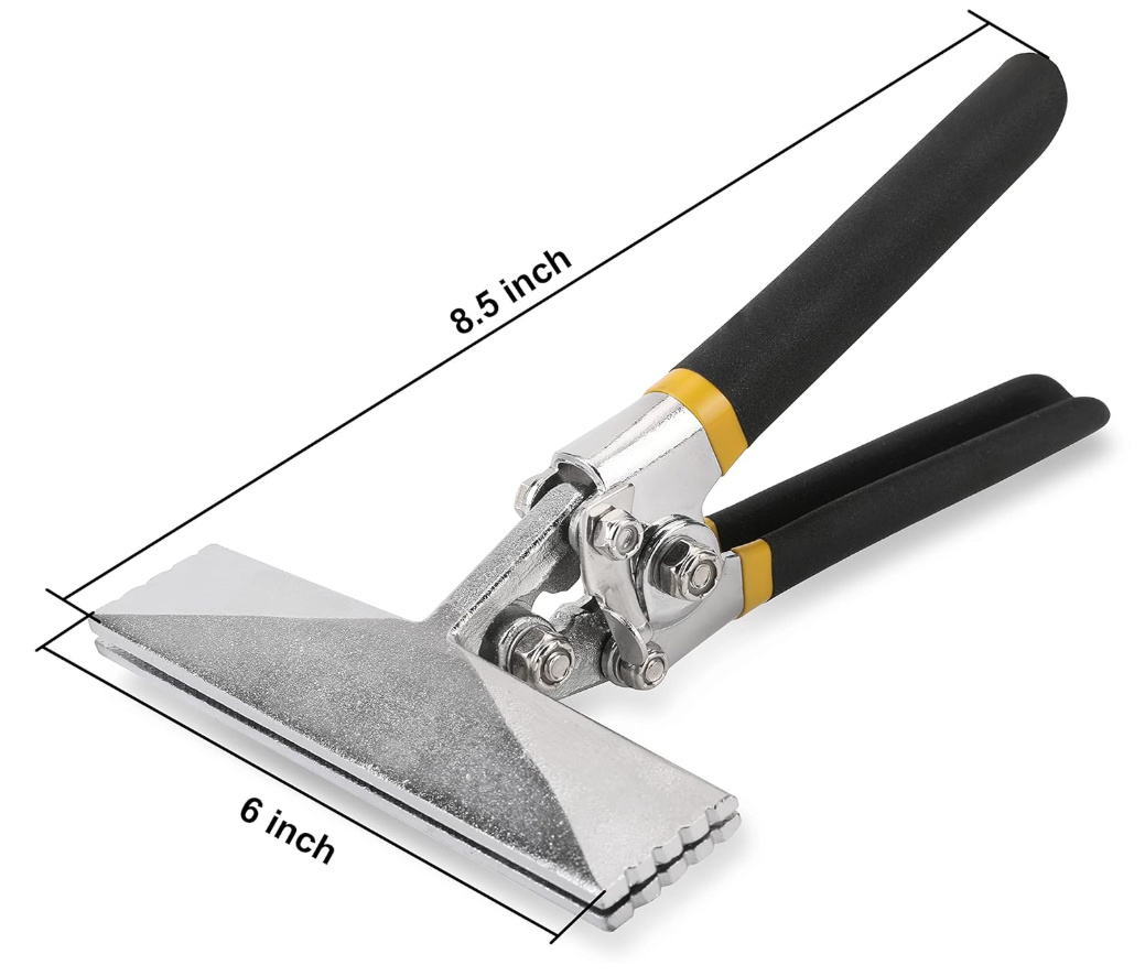 6 Inch Straight Jaw Sheet Bender Tools for Flattening Metal, Bending Pliers with Double Dipped Cushion Handle